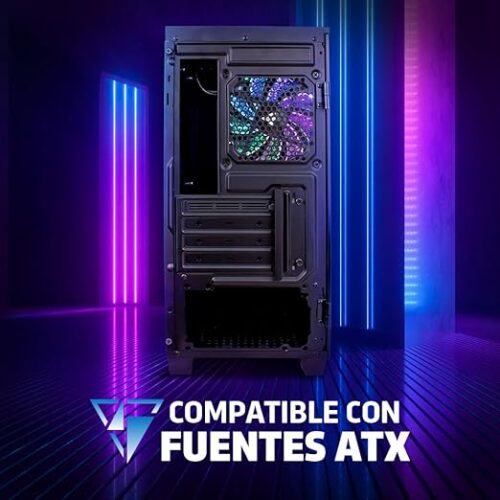 GABINETE GAME FACTOR OPTICAL, ATX, CRISTAL, ARGB, 1*120MM RGB CSG560 VORAGO - Imagen 3