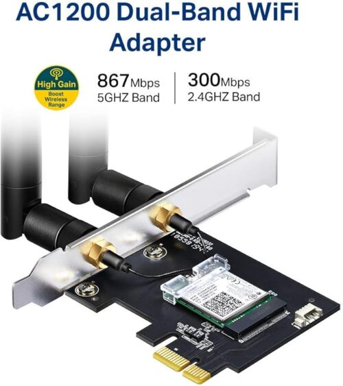 ADAPTADOR AC1200 WI-FI 4.2 PCIE/ARCHER T5E - Imagen 2