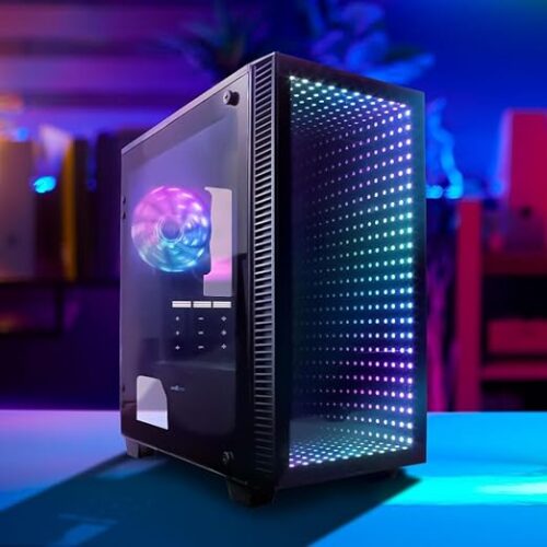 GABINETE GAME FACTOR OPTICAL, ATX, CRISTAL, ARGB, 1*120MM RGB CSG560 VORAGO - Imagen 4