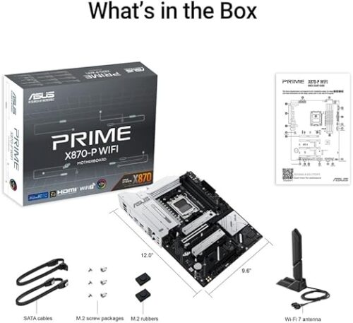 TARJETA MADRE ASUS PRIME X870-P WIFI AM5/4 DIMM DDR5/HDMI/ATX