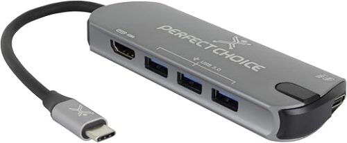 HUB PERFECT CHOICE USB TIPO C - 3 PUERTOS USB-A + 1 PUERTO USB-C - Imagen 2