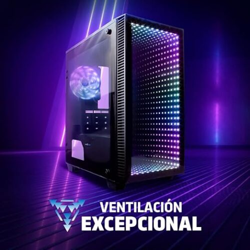 GABINETE GAME FACTOR OPTICAL, ATX, CRISTAL, ARGB, 1*120MM RGB CSG560 VORAGO - Imagen 2