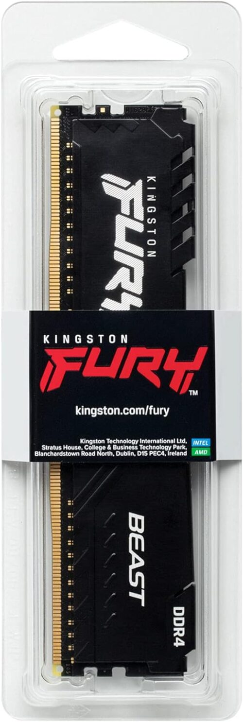 MEMORIA RAM DDR4 KINGSTON 16GB (1X16GB) 3200MHZ FURY BEAST BLACK