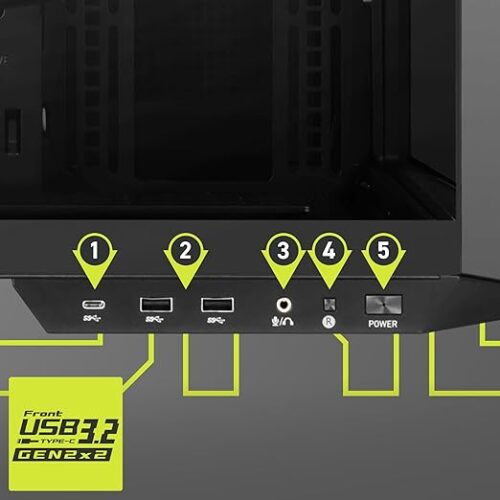 GABINETE MSI MAG PANO 100L PZ MID TOWER ATX NEGRO - Imagen 2