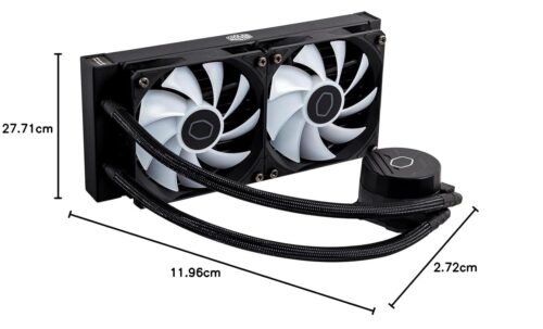 ENFRIAMIENTO LIQUIDO COOLER MASTER 240LCORE ARGB 2X120MM (MLW-D24M-A18PZ-R1) - Imagen 2