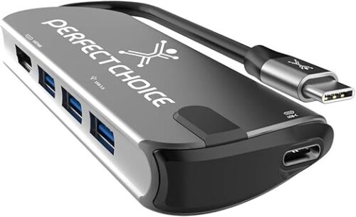 HUB PERFECT CHOICE USB TIPO C - 3 PUERTOS USB-A + 1 PUERTO USB-C - Imagen 4