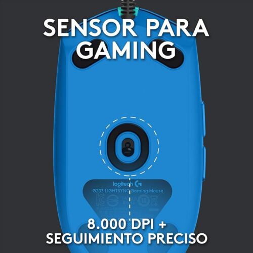 MOUSE LOGITECH G203 USB LIGHTSYNC BLUE - Imagen 5