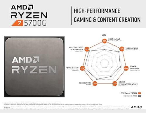 PROCESADOR AMD (100-100000263BOX) RYZEN 7 5700G S-AM4 8CORE 3.8 GHZ - Imagen 3