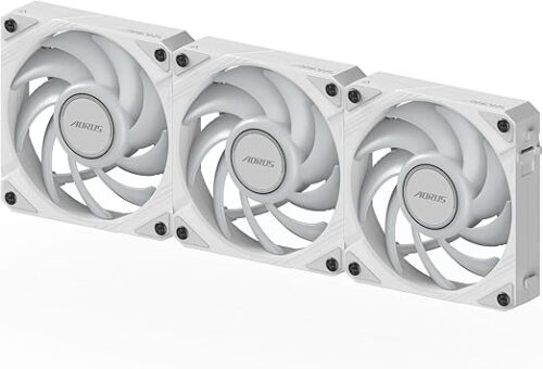 VENTILADORES AORUS EZ CHAIN FAN120 ICE 3X120MM ARGB FAN 60CFM BLANCO - Imagen 2