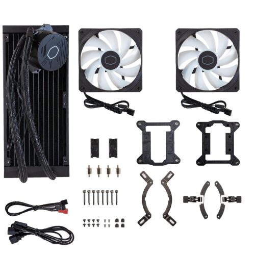 ENFRIAMIENTO LIQUIDO COOLER MASTER 240LCORE ARGB 2X120MM (MLW-D24M-A18PZ-R1) - Imagen 3