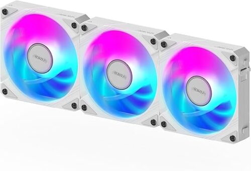 VENTILADORES AORUS EZ CHAIN FAN120 ICE 3X120MM ARGB FAN 60CFM BLANCO - Imagen 4