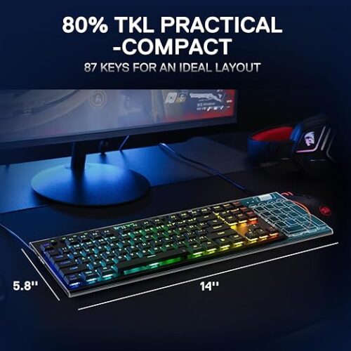 TECLADO HORUS NEGRO WIRELESS - Imagen 4