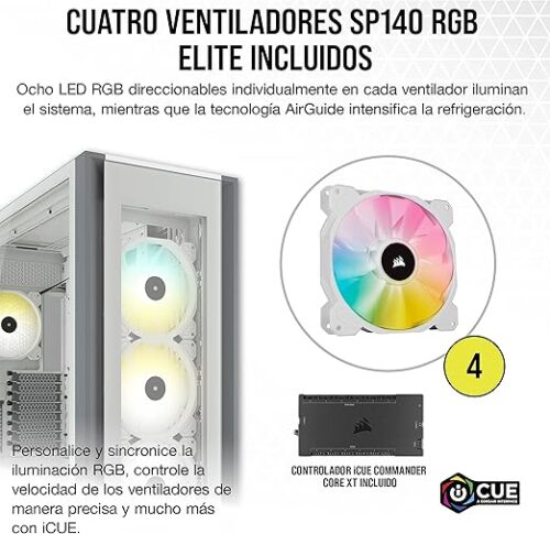 GABINETE CORSAIR ICUE 7000X RGB WHITE - Imagen 6