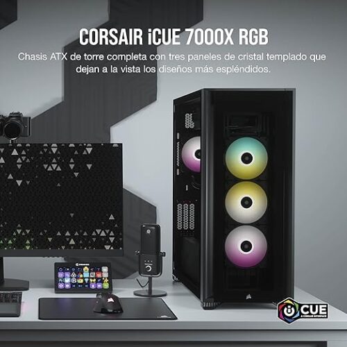 GABINETE CORSAIR ICUE 7000X RGB BLACK - Imagen 2