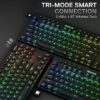 TECLADO HORUS NEGRO WIRELESS - Imagen 5