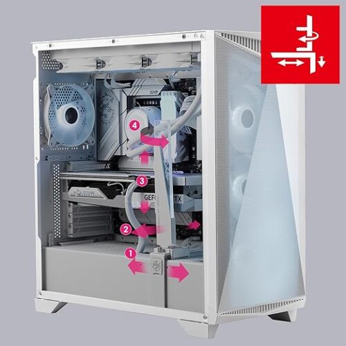 GABINETE MSI MPG GUNGNIR 300R AIRFLOW BLANCO EATX - Imagen 3