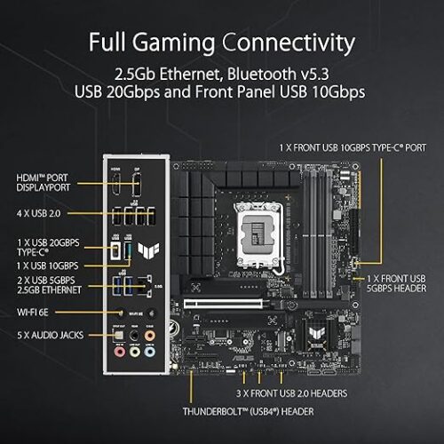 TARJETA MADRE ASUS TUF GAMING B760M-PLUS WIFI II SOC 1700/WIFI6E/DDR5/ - Imagen 8