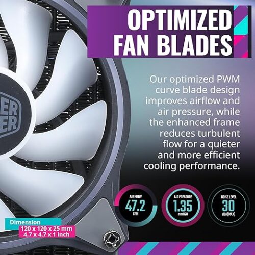 VENTILADOR P/CPU COOLER MASTER ML360 ILLUSION,3*FAN 120MM,RGB,LGA1700/AM5 - Imagen 4