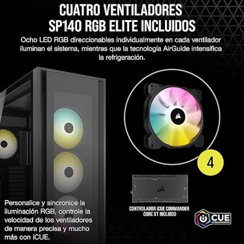 GABINETE CORSAIR ICUE 7000X RGB BLACK - Imagen 3