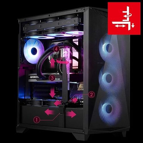 GABINETE MSI MPG GUNGNIR 300R AIRFLOW NEGRO EATX - Imagen 4