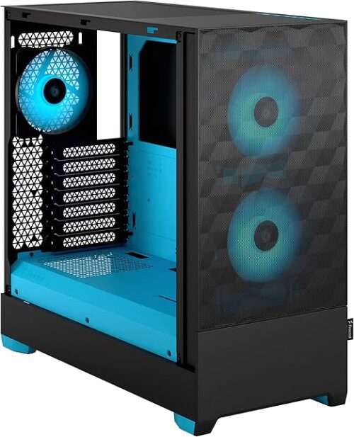 GABINETE GAMER FRACTAL DESIGN POP AIR CYAN TG CLEAR RGB