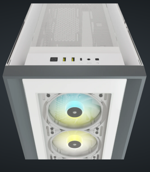 GABINETE CORSAIR ICUE 5000X RGB WHITE TG ATX - Imagen 4