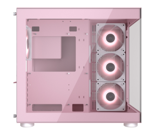 GABINETE COUGAR FV150 ROSA RGB CRIST TEMP ATX - Imagen 3