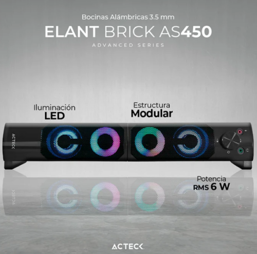 BOCINAS ACTECK ELANT BRICK AS450 NEGRO AC-935258