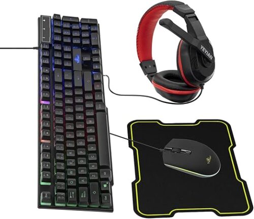 KIT GAMING 4 EN 1 YEYIAN (YKH-20708) HYDRA SERIE 2001, MOUSE, TECLADO - Imagen 2