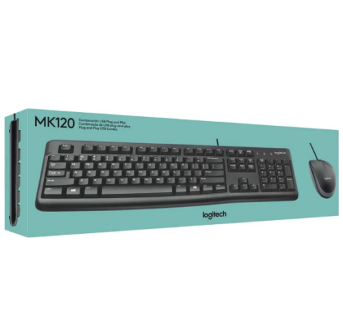 KIT LOGITECH MK120 TECLADO/MOUSE ALÁMBRICO USB