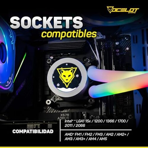 ENFRIAMIENTO LIQUIDO OCELOT GAMING POLAR WAVE 360 WHITE / 360MM / ARGB / 70 CFM / 1800 RPM / 32 DB COLOR BLANCO - Imagen 3
