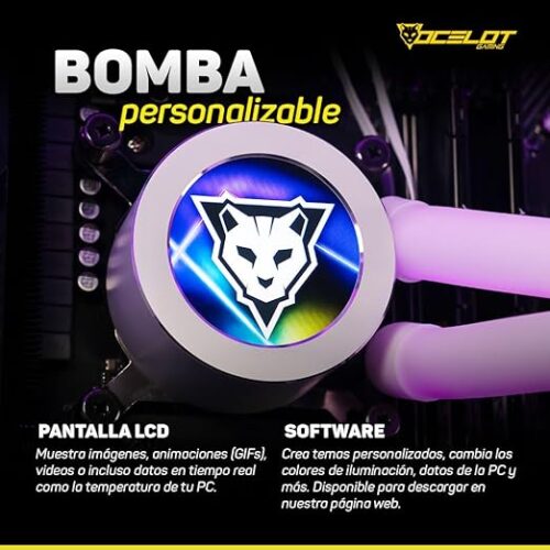ENFRIAMIENTO LIQUIDO OCELOT GAMING POLAR WAVE 360 WHITE / 360MM / ARGB / 70 CFM / 1800 RPM / 32 DB COLOR BLANCO - Imagen 5
