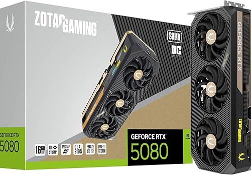 TARJETA DE VIDEO ZOTAC GAMING RTX 5080 SOLID OC 16GB DDR7 PCIE 5.0