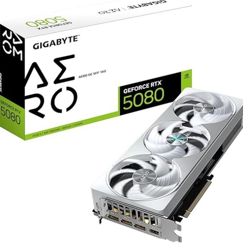 TARJETA DE VIDEO GIGABYTE (GV-N5080AERO OC-16GD) RTX 5080, 16GD GDDR7, PCIE 5.0, HDMI, 3*DP, 3 FAN