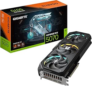 TARJETA DE VIDEO GIGABYTE RTX 5070, 12GB GDDR7,PCIE 5.0,1*HDMI,3*DP, 3 FAN (GV-N5070GAMING OC-12GD)