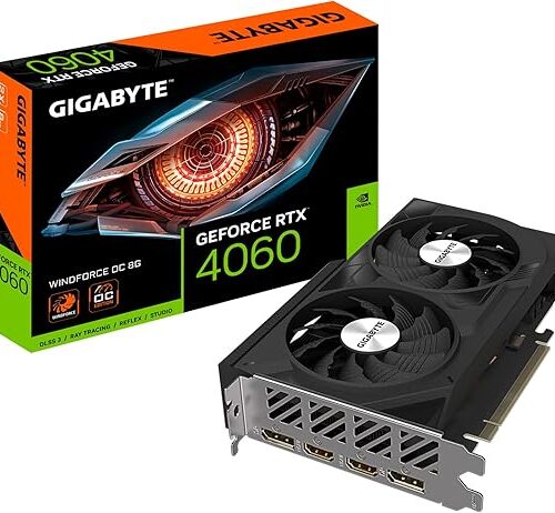 TARJETA DE VIDEO GIGABYTE NVIDIA GEFORCE RTX 4060 WINDFORCE OC 8GB GV N4060WF2OC 8GD