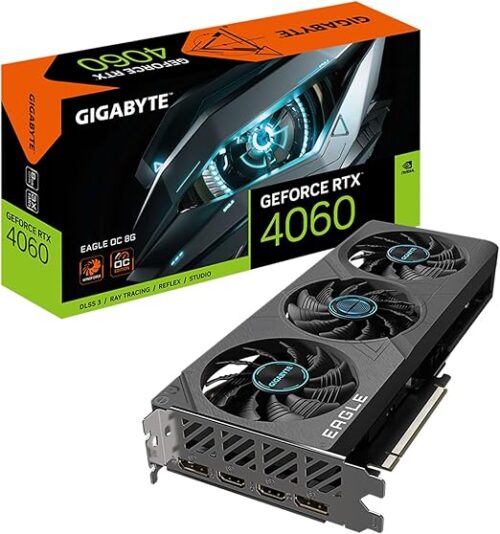 TARJETA DE VIDEO GIGABYTE RTX 4060 8GB 8GD GV-N4060EAGLE OC-8GD