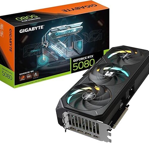 TARJETA DE VIDEO GIGABYTE (GV-N5080GAMING OC-16GD) RTX 5080, 16GB GDDR7, PCIE 5.0, HDMI, 3*DP, 3 FAN