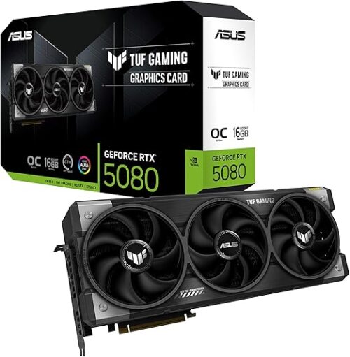 TARJETA DE VIDEO ASUS TUF GAMING RTX 5080 OC 16GB GDDR7 HDMI DP TUF-RTX5080-O16G-GAMING 90YV0M30-M0AA00