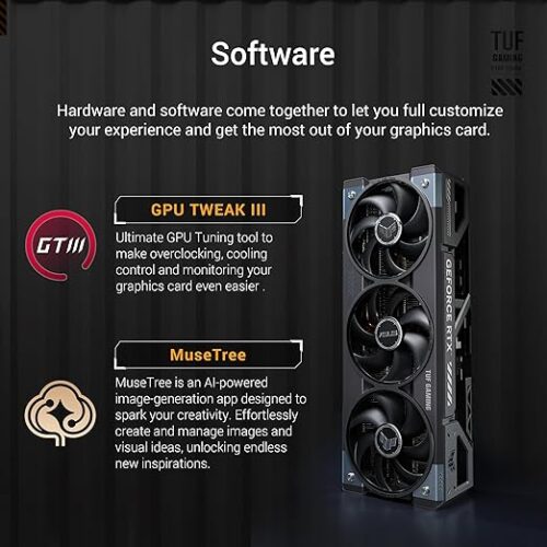 TARJETA DE VIDEO ASUS TUF GAMING RTX 5080 OC 16GB GDDR7 HDMI DP TUF-RTX5080-O16G-GAMING 90YV0M30-M0AA00 - Imagen 4