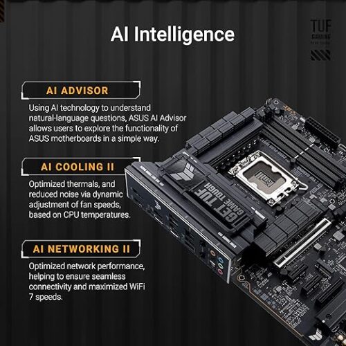 MOTHERBOARD ASUS TUF GAMING Z890-PLUS WIFI S/1851 4*DDR5,HDMI,TB,PCIE-5.0,WIFI7,ATX - Imagen 4
