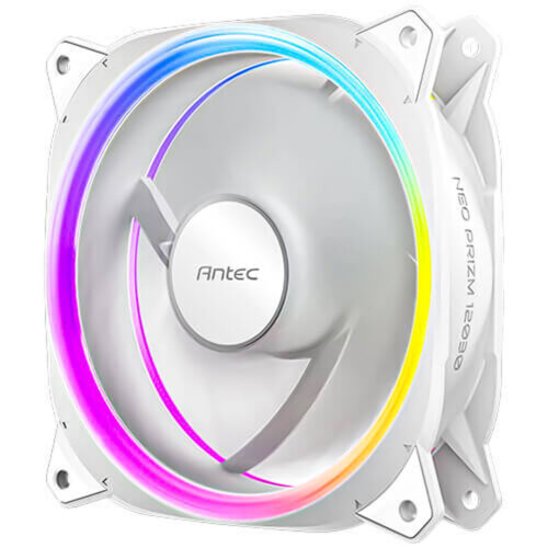VENTILADOR P/GABINETE ANTEC (NEO PRIZM T3 120 ARGB W_3PK) PAQ 3 FAN ARGB 120MM,CONTROLADOR,BLANCO - Imagen 4
