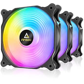 VENTILADOR P/GABINETE ANTEC (TRANQUIL 12025 ARGB_3PK) PAQ 3 FAN ARGB 120MMNEGRO