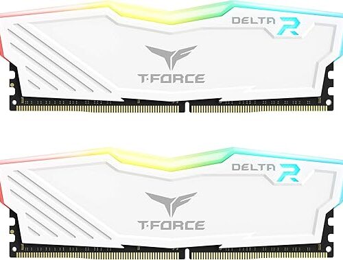 MEMORIA RAM DIMM TEAMGROUP T FORCE DELTA RGB 16GB BLANCO