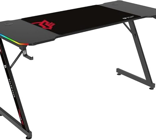 Balam Rush Escritorio Gamer Ergonomico Olympus Spot Glow Mrx6000 Color Negro, Escritorio Armado 140 x 60 x 74