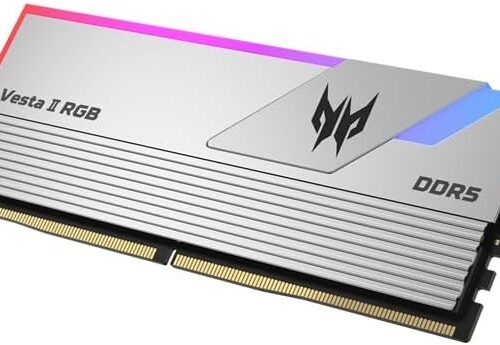 MEMORIA DIMM DDR5 PREDATOR VESTA II, RGB, GAMING, 32GB (2X16GB), 7200 MT/S (BL.9BWWR.364)