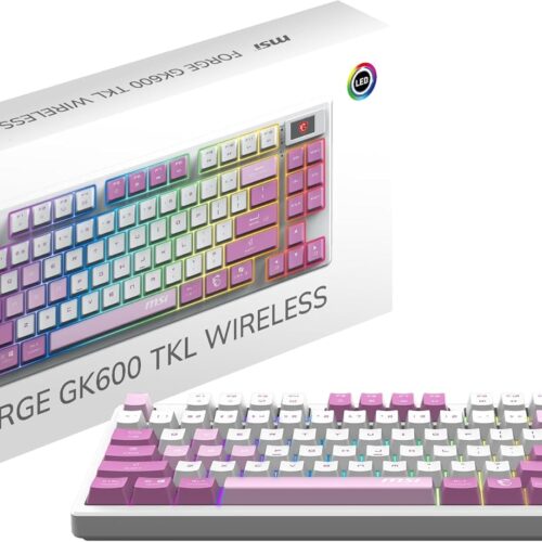 TECLADO INALÁMBRICO MSI FORGE GK600 TKL W VIOLET US