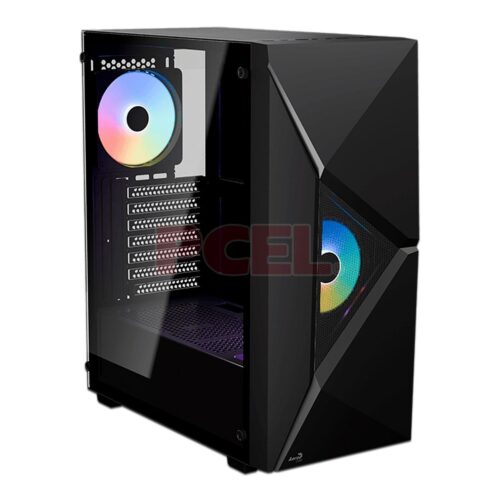 GABINETE AEROCOOL PLAYER G-BK-V1 NEGRO CRISTAL TEMPLADO