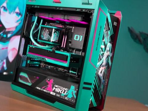 ENSAMBLE ASUS ROG X HATSUNE MIKU / GeForce RTX 5080 16GB / X870E-H GAMING WIFI7 / ENF.LIQUIDO ROG RYUO IV 360 ARGB / GABINETE ROG STRIX HELIOS II