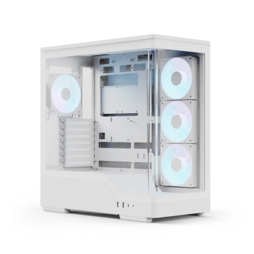 GABINETE AEROCOOL P500A WHITE 4 VENT RGB CRISTAL TEMPLADO ATX 4711530964088